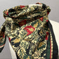 Harve Benard 100% Silk Leaf Print Scarf