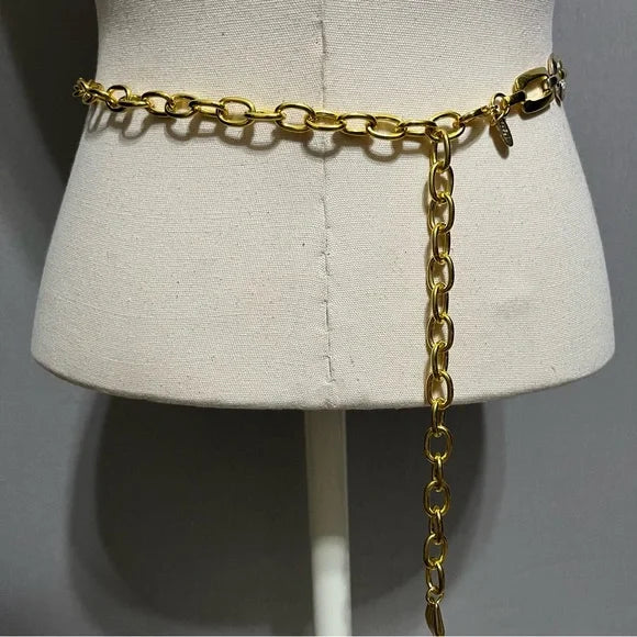 Gold And Silver Metal Chain Belt Sm/Med