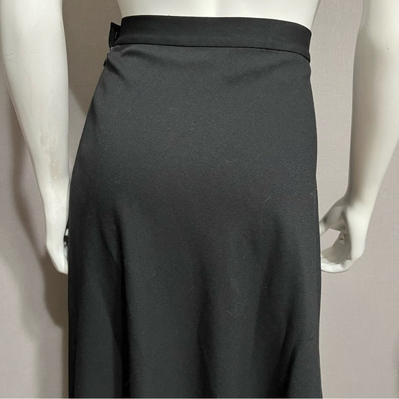 Lauren Ralph Lauren Black Wool Flare Midi Skirt Sz-16W