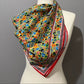Rainbow Aztec Print Silk Scarf