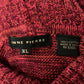 Jeanne Pierre Burgundy Red Turtleneck Sweater Size XL
