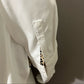 Chico’s White with Leopard Pocket Cotton Button Front Shirt Sz 1 (Medium)