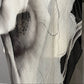 Gottex Black | White Sheer Silk Floral Scarf