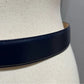 Liz Claiborne Vintage Navy With Gold Buckle Leather Belt Sz-Large
