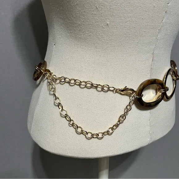 Chico’s Gold Wide Circle Chain Med/Lg