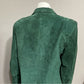 Vintage Arella Green Suede Leather Zip Up Jacket Sz-Large