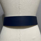 White House Black Market Navy Wide With Square Silver Buckle Sz-Medium