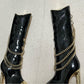 Black | Gold Boot Statement Earrings