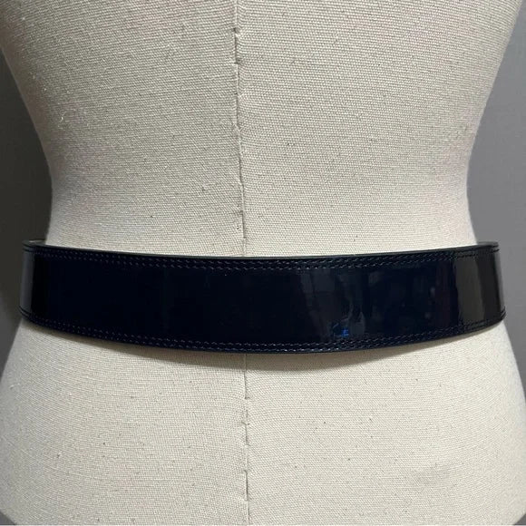 Loft Patent Leather Navy Belt Sz-Medium