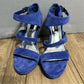 White House Black Market Suede Leather Strappy Heels Sz- 6 1/2 M