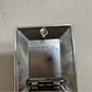 Chico’s Black Genuine Leather Wide Belt With Silver Square Buckle Medium