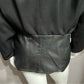 Vintage Wool/Leather Oversized Shoulder Blazer