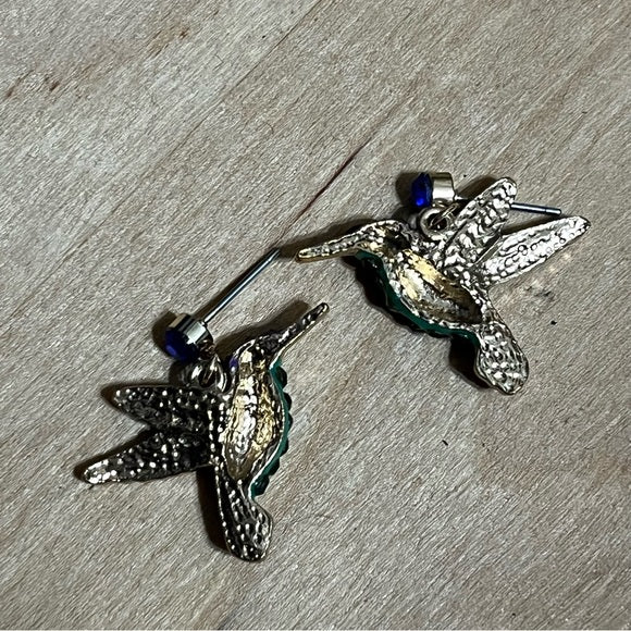 Blue | Purple | Green Hummingbird Earrings