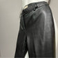 Vintage Hugo Buscati Black Leather Straight Leg Pants Sz-4