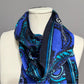Anne Klein Blue | Green Silk Paisley Scarf