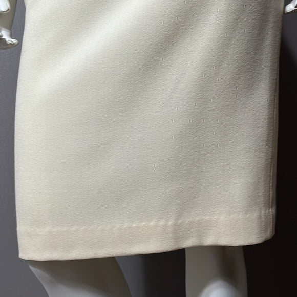 Vintage Chanavee Cream Wool Pencil Skirt Sz-4