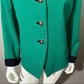 Vintage Kasper Green | Navy 3 button Blazer Sz-14