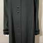 Vintage Lorovi Black With Velvet Collar Wool Longline Coat Sz-10