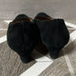 Salvatore Ferragamo Black Suede Leather Kitten Heel Sz-6 1/2 B