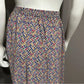 Vintage Rainbow Elastic Waist 100% Skirt Midi Skirt Sz-3X