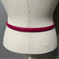 Pink Leather Skinny Belt With Gold Buckle Sz-Large
