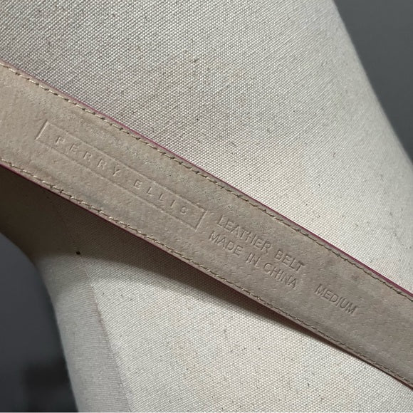 Perry Ellis Pink Textured Leather Belt Sz-Medium