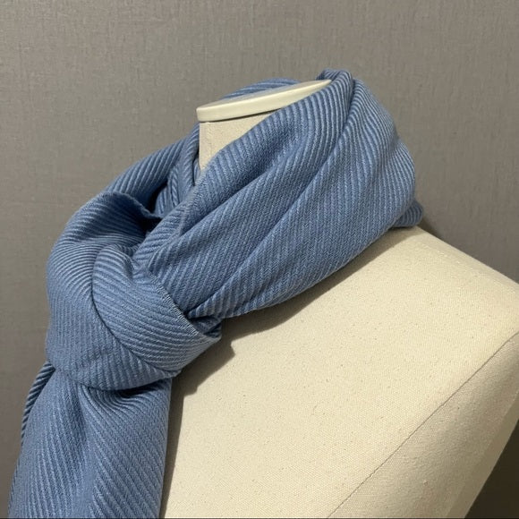 Ann Taylor Light Blue Wool | Cashmere | Silk Scarf