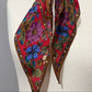 Red Floral Silk Scarf