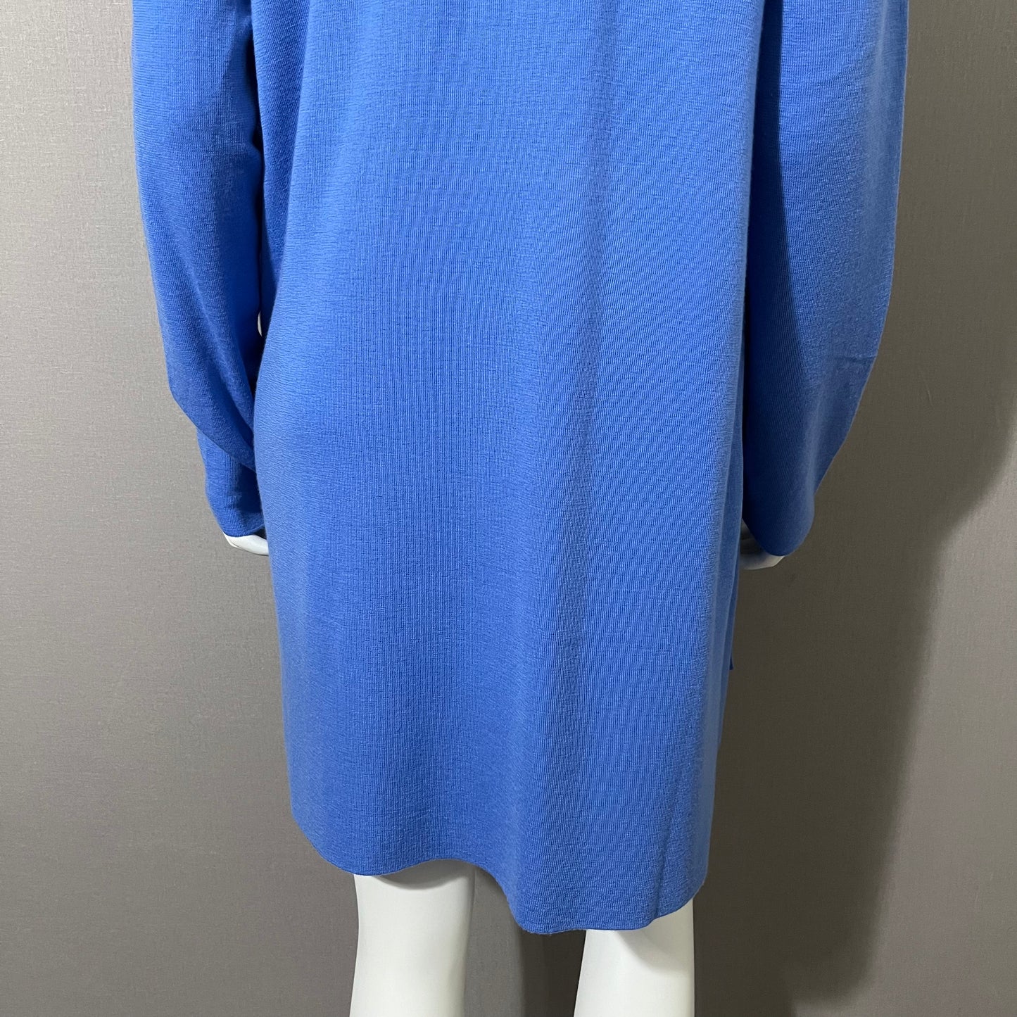 Eileen Fisher Periwinkle Merino Wool Longline Cardigan Sz-Lg NWT