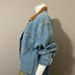 Cotton Denim Sunbelt Tiger Graphic Print Oversized Jacket Sz-Med-Large
