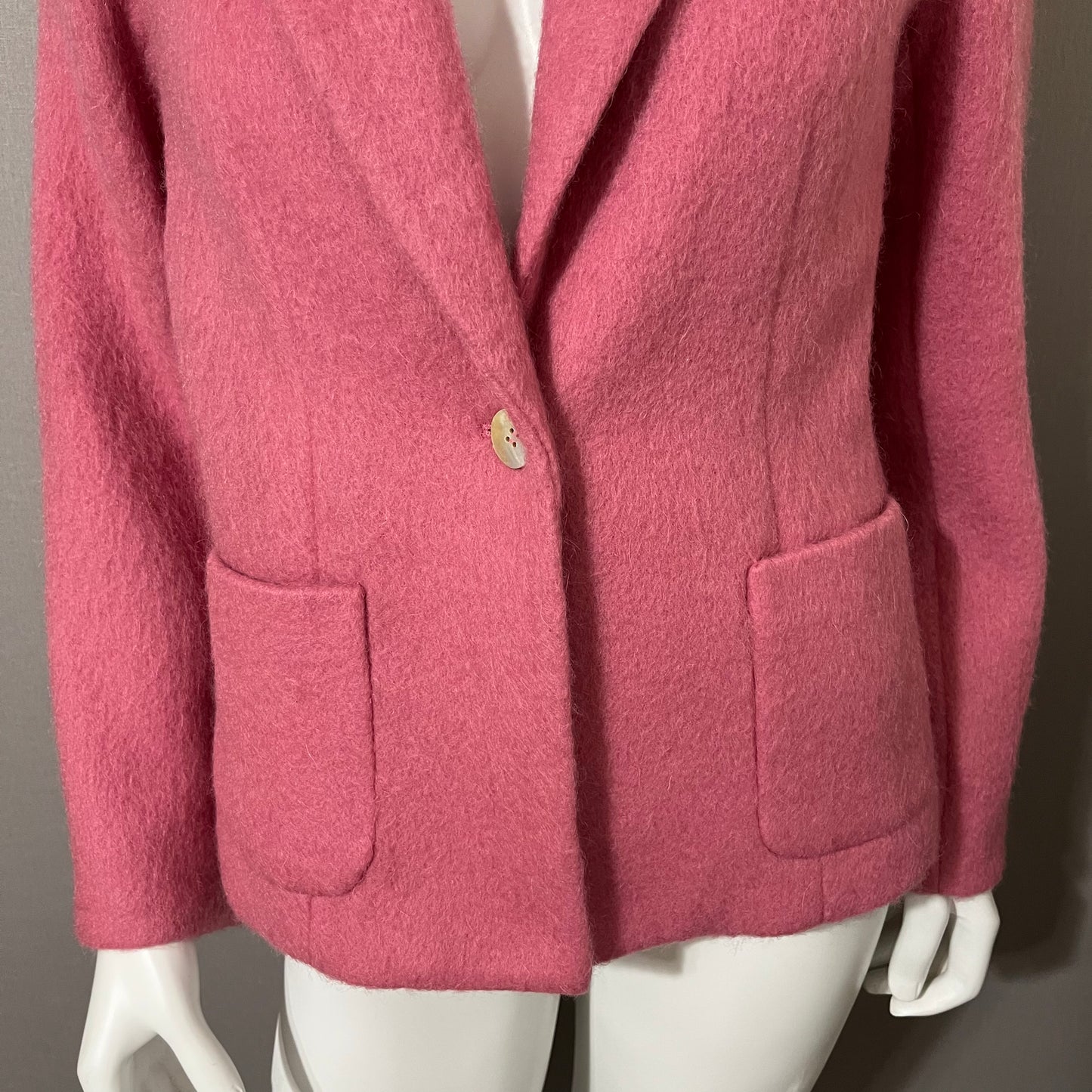 Josephine Chaus Pink Mohair/Wool Blend Blazer Sz-4