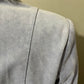 Vintage Revue Light Blue Rabbit Fur Trim Suede Leather Sz-6