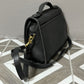 Vintage Coach Black Leather Top Handle Crossbody Handbag