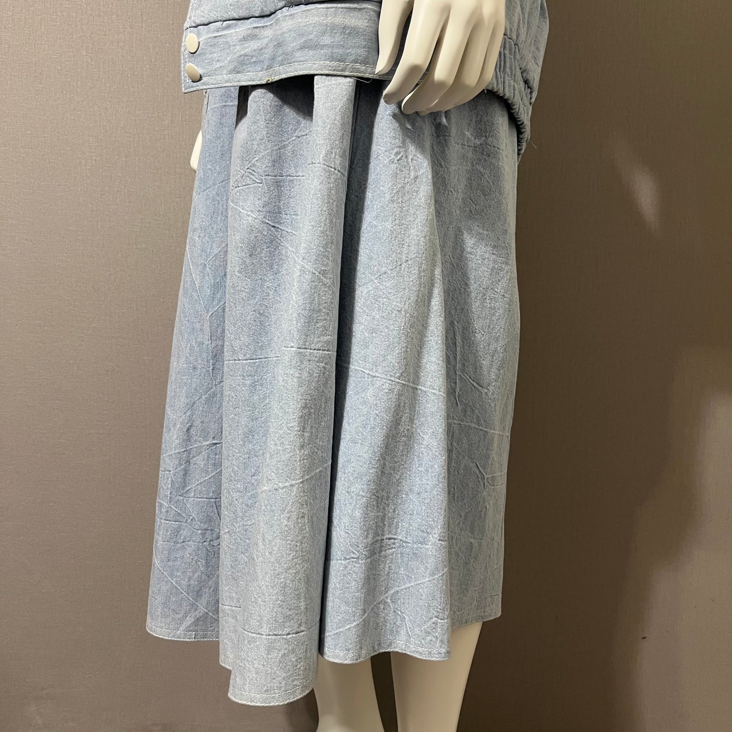 Vintage Caron Components Denim Jacket/Culottes 2pc Set Sz-Medium