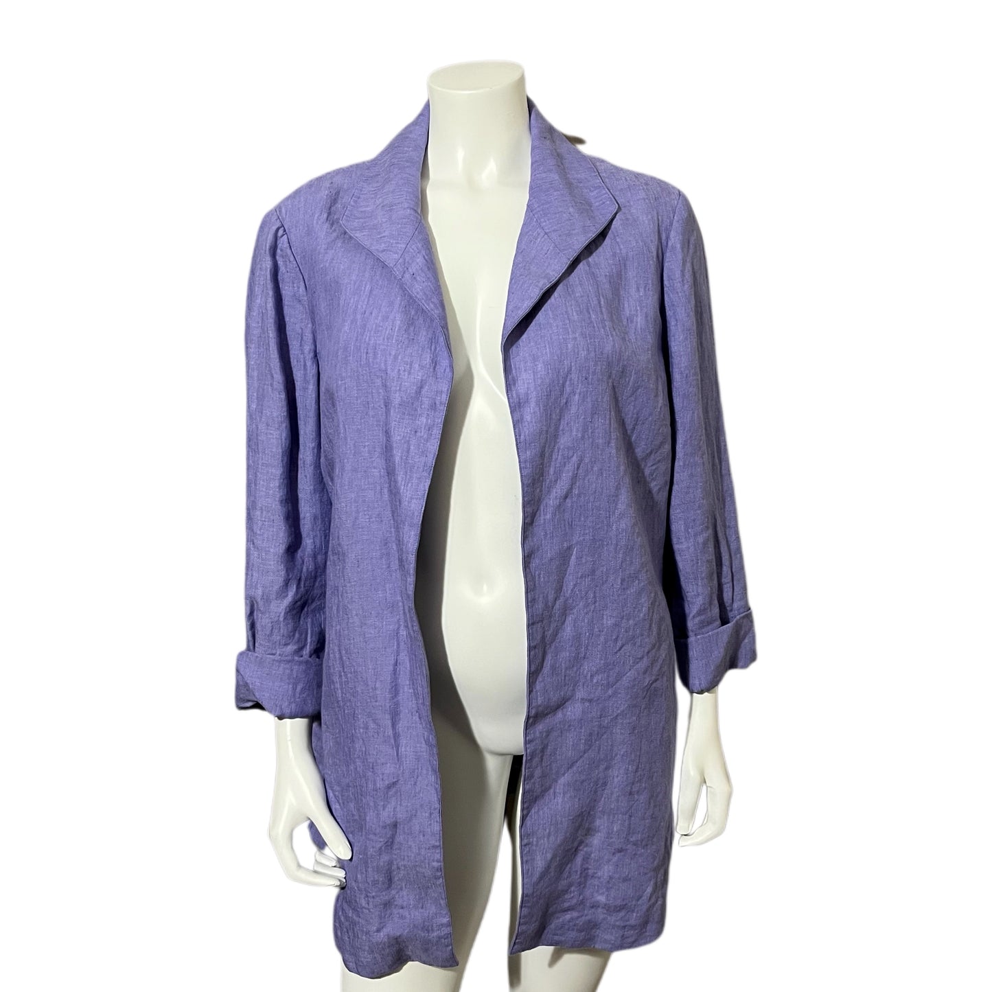 Coldwater Creek Lavender Linen Blazer Sz-16