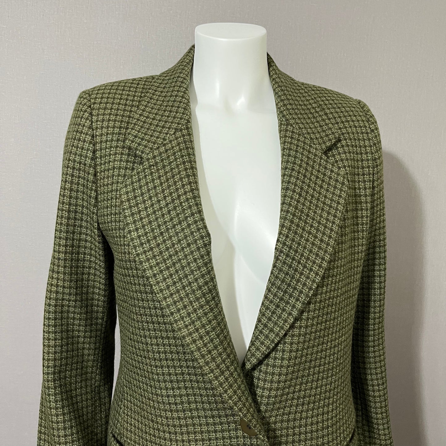 Vintage Jones New York Olive Green One Button Blazer Sz-8