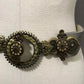Chico’s Silver Gold Tone Jewel Stones Push Pull Adjustable Wide Chunky Belt Sz-S
