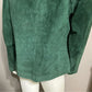 Vintage Arella Green Suede Leather Zip Up Jacket Sz-Large