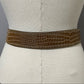 Escada Brown Patent Textured Leather With Gold Buckle Belt Sz-Medium