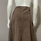 J.Jill Taupe 100% Cotton Corduroy Midi Flare Skirt Sz-Large