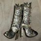 Black | Gold Boot Statement Earrings