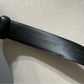 Chicos Black Leather With Oval Hook Adjustable Textured Buckle Sz-One Size