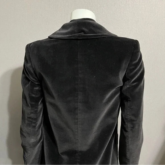 Vintage Crazy Horse Velvet Black Blazer