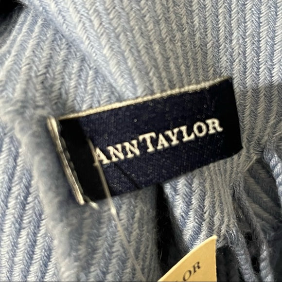 Ann Taylor Light Blue Wool | Cashmere | Silk Scarf