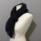 Johnstons Navy 100% Cashmere Ribbed Scarf