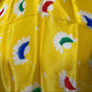 Yellow Rainbow Floral Print Silk Scarf