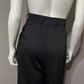 Escada Black Pleated Pure Wool Dress Pants Sz- 42 Large