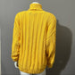 Wainscott Mustard Yellow Cotton Chunky Cable Knit Turtleneck Sz-Large