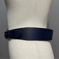 White House Black Market Navy Wide With Square Silver Buckle Sz-Medium