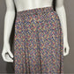 Vintage Rainbow Elastic Waist 100% Skirt Midi Skirt Sz-3X
